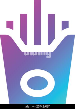 Illustration de conception d'icône vectorielle de frites Illustration de Vecteur