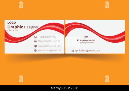 Design de carte d'affaire Illustration de Vecteur