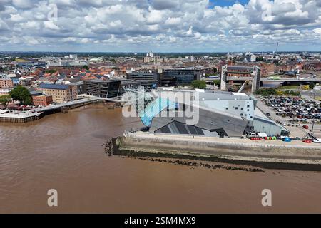 Vue aérienne du Deep, aquarium de recherche marine. Kingston upon Hull Banque D'Images