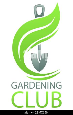 logo de club gardenig pour votre entreprise ou illustration vectorielle d'entreprise isolé sur fond blanc Banque D'Images