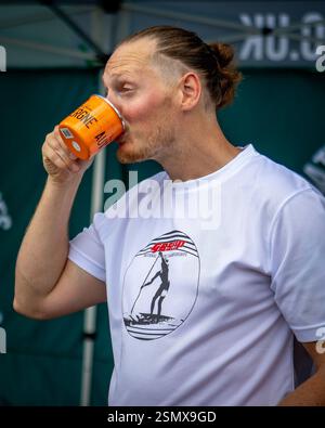 GBSUP National Race Series, Championnats de sprint au National Watersports Centre, Holme Pierrepont Country Park, Nottingham, Royaume-Uni Banque D'Images