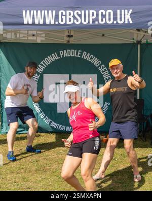 GBSUP National Race Series, Championnats de sprint au National Watersports Centre, Holme Pierrepont Country Park, Nottingham, Royaume-Uni Banque D'Images