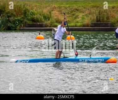 GBSUP National Race Series, Championnats de sprint au National Watersports Centre, Holme Pierrepont Country Park, Nottingham, Royaume-Uni Banque D'Images