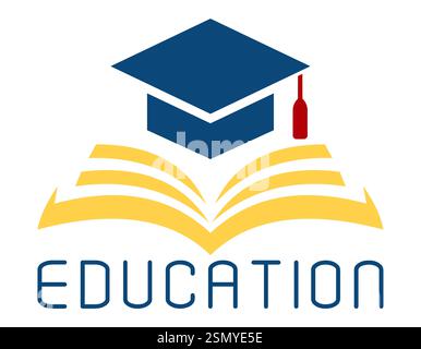 logo de l'éducation pour l'école universitaire et votre entreprise ou illustration vectorielle d'entreprise isolé sur fond blanc Illustration de Vecteur