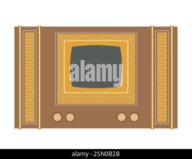 rétro vieilles icônes vintage style plat illustration vectorielle isolée sur fond blanc Illustration de Vecteur