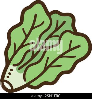 Illustration et graphique de doodle vecteur de laitue. Fait partie de la catégorie légumes. Illustration de Vecteur