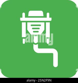 Illustration de conception d'icône de vecteur de câble VGA Illustration de Vecteur