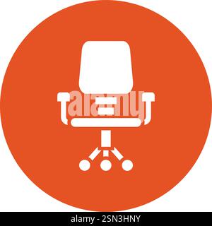 Chaise de bureau Vector Icon Design illustration Illustration de Vecteur