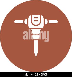 Illustration de conception d'icône de vecteur Jackhammer Illustration de Vecteur