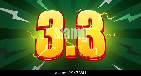 3,3 arrière-plan de vente flash d'escompte. Illustration vectorielle pour jour d'achat, achats en ligne, coupon d'offre spéciale, coupon, modèle de bannière, sites web, publicité sur les réseaux sociaux. Illustration vectorielle Illustration de Vecteur