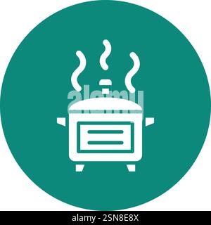 Pot de cuisine chaud Vector Icon Design illustration Illustration de Vecteur