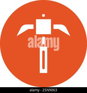 Illustration de conception d'icône de vecteur de pioche Illustration de Vecteur