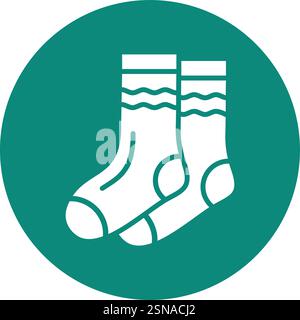 Illustration de conception d'icône de vecteur de chaussette Illustration de Vecteur