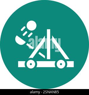Illustration de conception d'icône de vecteur de catapulte Illustration de Vecteur