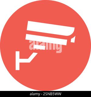 Illustration de conception d'icône de vecteur de caméra CCTV Illustration de Vecteur