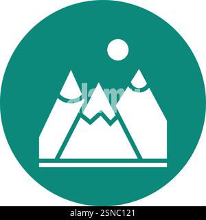 Illustration de conception d'icône de vecteur de montagne Illustration de Vecteur
