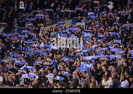 Porto, Portugal. 13 février 2025. Dragao Stadium, UEFA Europa League 2024/2025, FC Porto versus Roma ; supporters du FC Porto lors d'un match entre le FC Porto et Roma pour le premier match play-off de l'UEFA Europa League 2024/2025 au Dragao Stadium de Porto le 13 février 2025. Photo : Daniel Castro/DiaEsportivo/Alamy Live News crédit : DiaEsportivo/Alamy Live News Banque D'Images