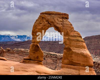 Delicate Arch, Arches National Park, Moab, Utah. Banque D'Images
