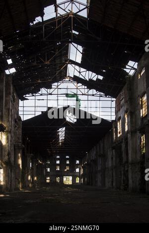Une photo d'un détail d'une ancienne usine abandonnée San Bonifacio, Italie, Europe Banque D'Images