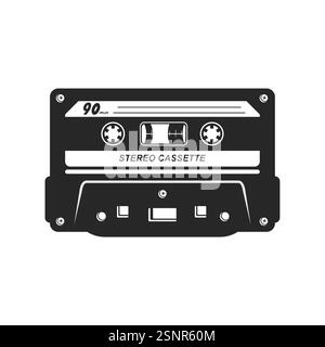 Icônes de cassette. Vecteur de bande cassette vintage élégant. Vecteur de cassettes audio anciennes colorées. Icône de cassette simple. Vecteur de bande musicale. Illustration de Vecteur