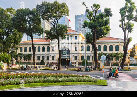 Bureau de poste central, Ho Chi Minh - Saigon, Vietnam, dimanche 10 novembre 2024. Photo : David Rowland / One-Image.com Banque D'Images