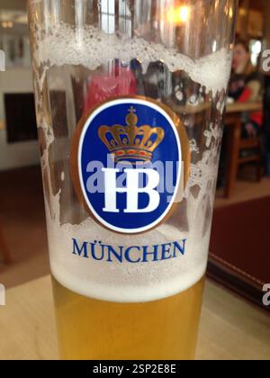 Logo Munich Hofbrauhaus. Symbole emblématique de la brasserie bavaroise. Incarne le patrimoine et la tradition allemands. Banque D'Images