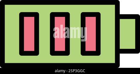 Illustration de conception d'icône de vecteur de batterie Illustration de Vecteur