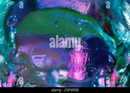 Fond coloré abstrait de texture de glace Banque D'Images