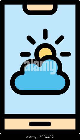 Illustration de conception d'icône de vecteur météo Illustration de Vecteur