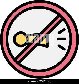 Aucune illustration de conception d'icône de vecteur de klaxon Illustration de Vecteur