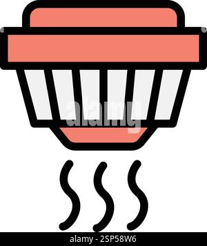 Détecteur de fumée Vector Icon Design illustration Illustration de Vecteur