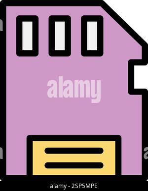 Illustration de conception d'icône de vecteur Micro SD Illustration de Vecteur