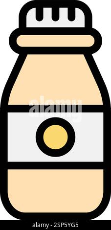 Illustration de conception d'icône de vecteur de bouteille de flacon Illustration de Vecteur