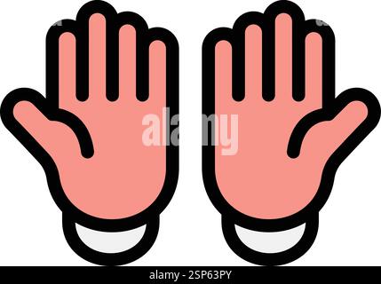 Illustration de conception d'icône de vecteur de gants Illustration de Vecteur
