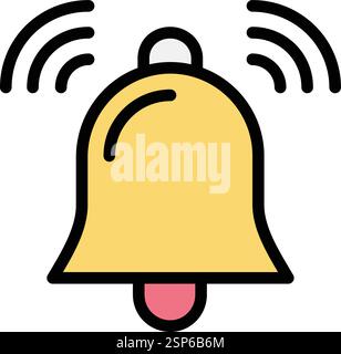 Illustration de conception d'icône de vecteur de Bell Illustration de Vecteur