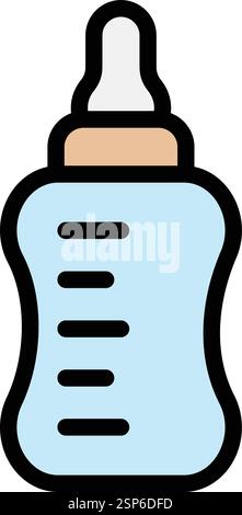 Illustration de conception d'icône de vecteur de biberon Illustration de Vecteur