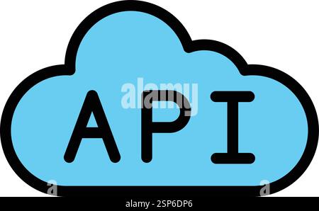 Illustration de conception d'icône vectorielle API Illustration de Vecteur
