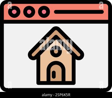 Navigateur maison icône vectorielle illustration de conception Illustration de Vecteur