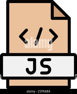 Illustration de conception d'icône vectorielle JavaScript Illustration de Vecteur