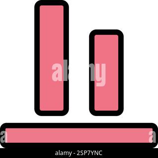 Illustration de conception d'icône vectorielle d'alignement inférieur Illustration de Vecteur