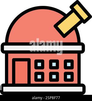 Illustration de conception d'icône de vecteur d'observatoire Illustration de Vecteur