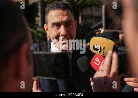 Sanremo, Italie. 14 février 2025. Roberto Vannacci présente son nouveau livre ‘courage Wins' au Sanremo Casino's Literary Tuesday à Sanremo, dans le nord de l'Italie - vendredi 14 février 2025. Divertissement. (Photo de Marco Alpozzi/LaPresse) crédit : LaPresse/Alamy Live News Banque D'Images