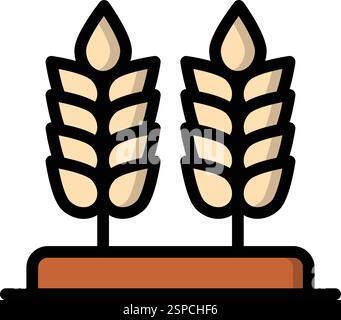 Illustration de conception d'icône de vecteur de blé Illustration de Vecteur