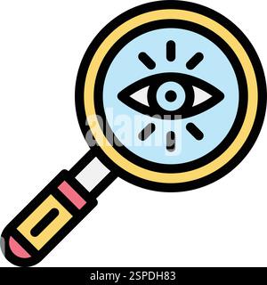 Recherche oculaire icône vectorielle illustration de conception Illustration de Vecteur