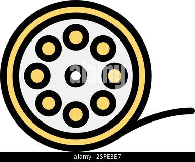 Illustration de conception d'icône de vecteur de bobine de film Illustration de Vecteur