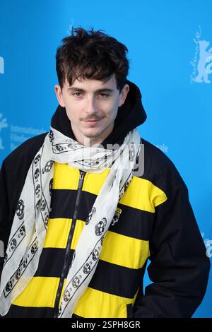 Berlin, Allemagne, 14 février 2025, Timothée Chalamet à l'appel photo pour le film Un inconnu complet (Like A Complete Unknown) au 75ème Festival International du film de la Berlinale. Crédit photo : Doreen Kennedy / Alamy Live News. Banque D'Images
