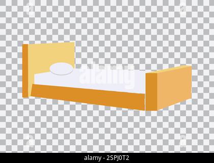 Lit dans une chambre d'hôtel Illustration de Vecteur