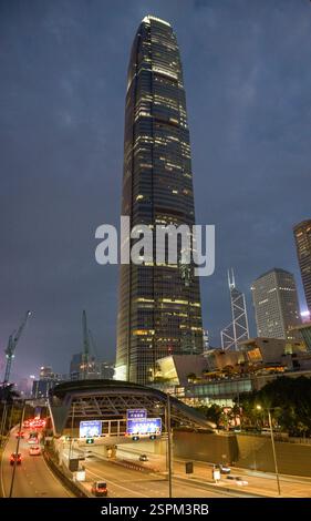Hochhaus Two International Finance Centre IFC, Central, Hongkong, Volksrepublik Chine Banque D'Images
