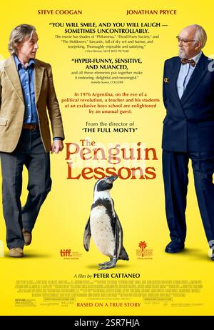 DATE DE SORTIE : 28 mars 2025. TITRE : les leçons de pingouin. STUDIO : Intake films. RÉALISATEUR : Peter Cattaneo. Avec Steve Coogan, nominé aux Oscars, cette dramatique poignante du réalisateur Peter Cattaneo suit l'éveil personnel et politique d'un Anglais après qu'il a adopté un pingouin au cours d'une période cataclysmique de l'histoire Argentine. STARRING : STEVE COOGAN : Tom Michell, JONATHAN PRYCE : Headmaster Buckle poster obtenu (Credit image : © Intake films/Entertainment Pictures/ZUMAPRESS.com) USAGE ÉDITORIAL ONLY! Non destiné à UN USAGE commercial ! Banque D'Images