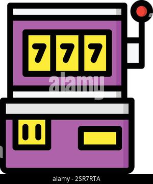 Illustration de conception d'icône de vecteur de machine à sous Illustration de Vecteur